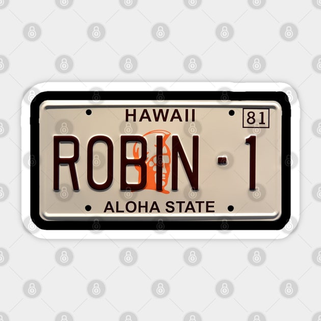 Magnum P.I. License Plate Sticker by RetroZest